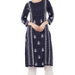 Women's Reyon Straight Fit Tunic Hand Embroidered Lucknowi Chikankari Straight Top | Short Kurti Top for Women & Girls