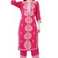 Hand Embroidered Rayon Chikankari Kurta with Pant Set | Ethnic Indian wear- Lucknow Chikankari Suit Set