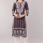 Women's Cotton Hand Embroidered Regular Straight Kurta/Kurti for Women & Girls