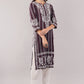 Women's Cotton Hand Embroidered Regular Straight Kurta/Kurti for Women & Girls