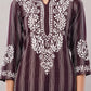 Women's Cotton Hand Embroidered Regular Straight Kurta/Kurti for Women & Girls