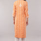 Women's Cotton Hand Embroidered Regular Straight Kurta/Kurti for Women & Girls