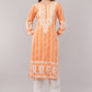 Women's Cotton Hand Embroidered Regular Straight Kurta/Kurti for Women & Girls