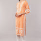 Women's Cotton Hand Embroidered Regular Straight Kurta/Kurti for Women & Girls