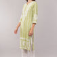 Women's Cotton Hand Embroidered Regular Straight Kurta/Kurti for Women & Girls