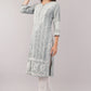 Women's Cotton Hand Embroidered Regular Straight Kurta/Kurti for Women & Girls