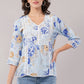 Women's Printed Maslin Straight Fit/Straight Top