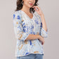 Women's Printed Maslin Straight Fit/Straight Top