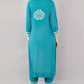 Hand Embroidered Rayon Chikankari Kurta with Pant Set | Ethnic Indian wear- Lucknow Chikankari Suit Set