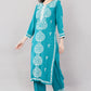 Hand Embroidered Rayon Chikankari Kurta with Pant Set | Ethnic Indian wear- Lucknow Chikankari Suit Set