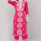 Hand Embroidered Rayon Chikankari Kurta with Pant Set | Ethnic Indian wear- Lucknow Chikankari Suit Set