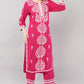 Hand Embroidered Rayon Chikankari Kurta with Pant Set | Ethnic Indian wear- Lucknow Chikankari Suit Set