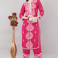 Hand Embroidered Rayon Chikankari Kurta with Pant Set | Ethnic Indian wear- Lucknow Chikankari Suit Set