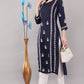 Women's Reyon Straight Fit Tunic Hand Embroidered Lucknowi Chikankari Straight Top | Short Kurti Top for Women & Girls